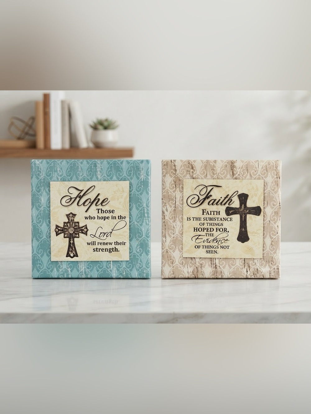 Faith & Hope Canvas Wall Decor Set